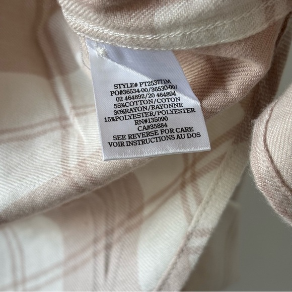 NWT Z Supply Evereve River Plaid Button Up in Putty Sold Out Online Size M Cottn - Picture 13 of 13